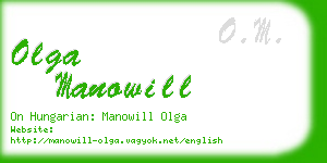 olga manowill business card